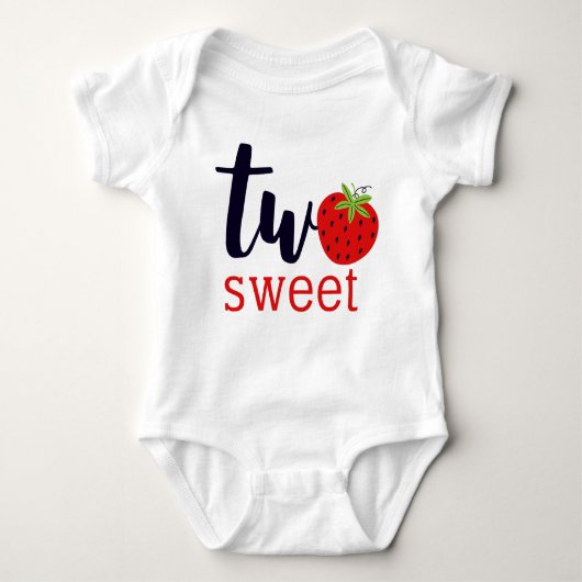 TWEE Sweet Aardbei Birthday Girl 2e jaar Romper (Voorkant)