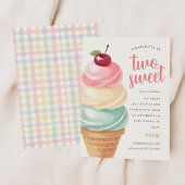 Twee Sweet Girl Ice Cream 2e Verjaardag Kaart