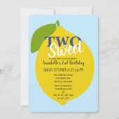 Twee Sweet Lemon Kinder tweede verjaardag Kaart (Voorkant)