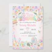 Twee Sweet Pastel Snoep Shope Tweede Verjaardag Ki Kaart (Voorkant)