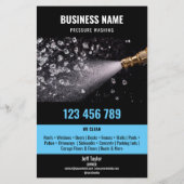 Twee Talen Druk Wassen Macht Wassen Dak Flyer (Achterkant)