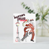 Twee Tangueritos Tango Briefkaart (Staand voorkant)