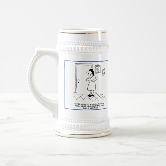 Twee Teaching Thema Gags met Naam op een Bierpul (Links)