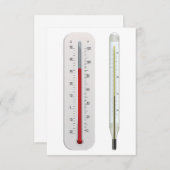 Twee thermometers kaart (Voorkant / Achterkant)