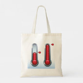 Twee thermometers tote bag (Achterkant)