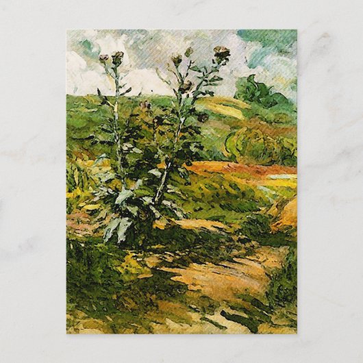 Twee Thistles Van Gogh Fine Art Briefkaart (Voorkant)