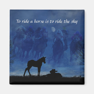 Twee Thoroughbred Racehorse Foals Magnet Magneet