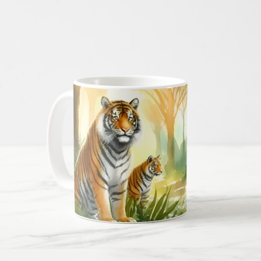Twee tigers koffiemok (Voorkant links)