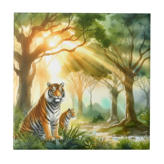 TWEE TIGERS TEGELTJE (Voorkant)