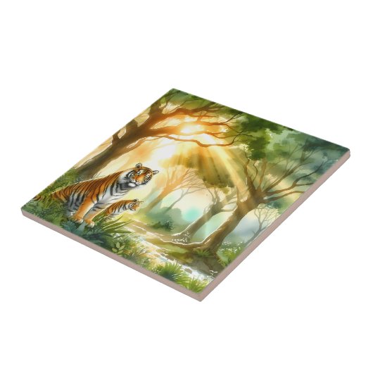 TWEE TIGERS TEGELTJE (Zijkant)