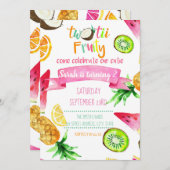 Twee Tii Fruity Verjaardag Kaart Uitnodiging Draai (Voorkant / Achterkant)