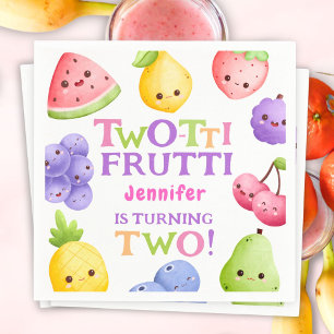 Twee-tik Frutti! Meisje roze cutie fruit papier se Servet