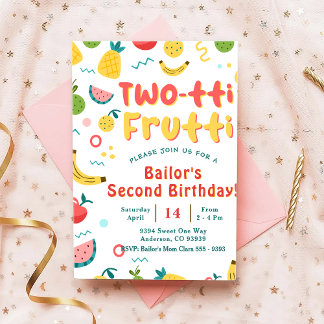 Twee-tik Frutti | Uitnodiging voor een fruitfeestj