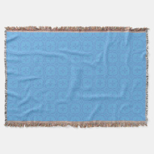 Twee tinten van Blauw Welsh Tapestry Patroon Deken