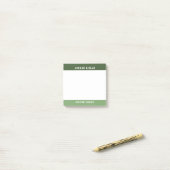 Twee tinten van Groene Naam & Titel Post-it® Notes (Op bureau)