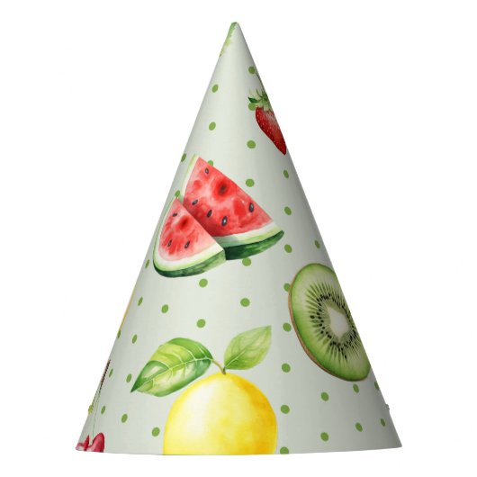 Twee-tit frutti meisje verjaardagsfeestje feesthoedjes (Voorkant)