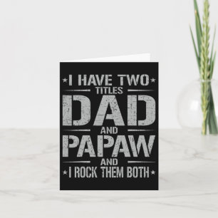 Twee Titels Papa En Papaw Grappige Vaderdag P Kaart