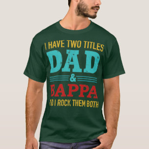 Twee titels vader en bappa en rots allebei voor it t-shirt