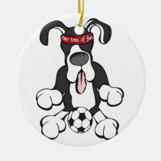 Twee ton vun-versiering keramisch ornament