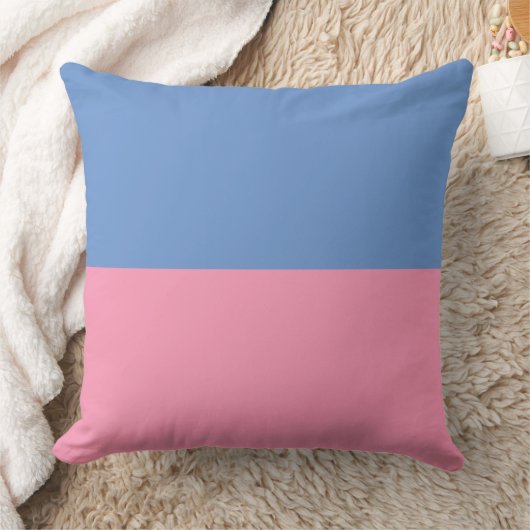 Twee Tone Blue- en Roze Neursery Cushion Kussen (Deken)