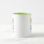 Twee Tone Branded Mok Custom Logo & Naam Lime Gree (Midden)