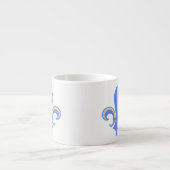 Twee Tone Fleur-de-Lis Espresso Kop (Voorkant)