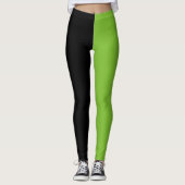 Twee Tone Green Black Halloween Leggings (Voorkant)