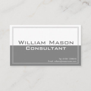 Twee Tone Grey White, professioneel Visitekaartje