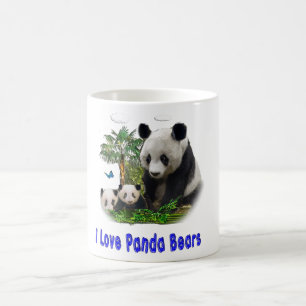 Twee-Tone Koffiemok met Panda's Magische Mok