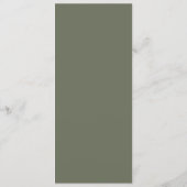 Twee-Tone Mosgroene Gestructureerde Platte Menu – (Achterkant)