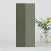 Twee-Tone Mosgroene Gestructureerde Platte Menu – (Staand voorkant)