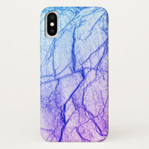 Twee Tone Paarse marmer iPhone X Hoesje