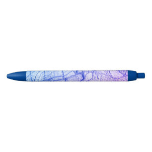 Twee Tone Paarse marmer Zwarte Inkt Pen