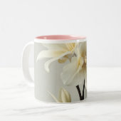 Twee-Tone Vanilla Flower Mok (Voorkant links)