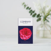 Twee Tone Vertical Red Camelia Visitekaartje (Staand voorkant)