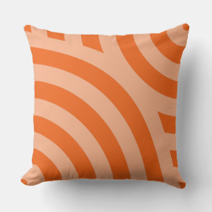 Twee - Toned Oranje Striped Wave Pattern Kussen