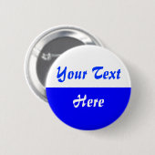 Twee tonen - Blauw onderste halve Ronde Button 5,7 Cm (Voorkant /achterkant)