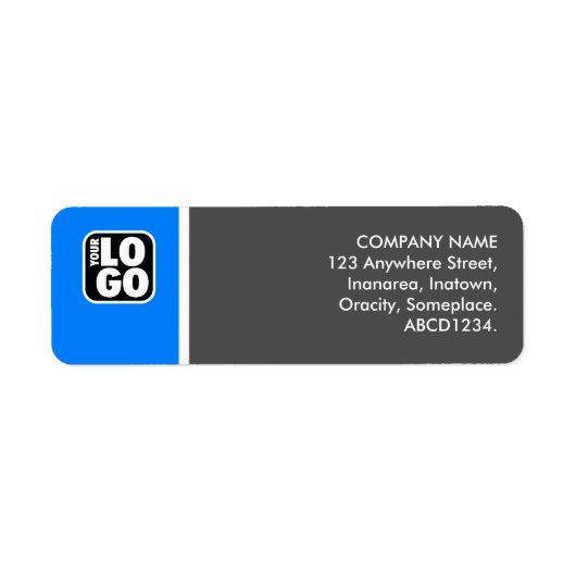 Twee tonen - Midden blauw en grijs Etiket (Voorkant)