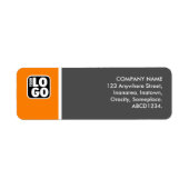 Twee tonen - Oranje en grijs Etiket (Voorkant)