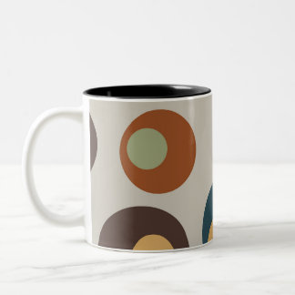 Twee-tonige koffie Mok in Mid Century Modern Style