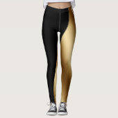 Twee tonnen zwart en goud leggings (Voorkant)