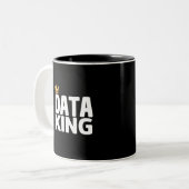 Twee-Tons Koffiemok Data Koning Tweekleurige Koffiemok (Voorkant links)