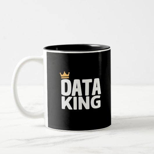 Twee-Tons Koffiemok Data Koning Tweekleurige Koffiemok (Links)