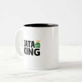 Twee-Tons Koffiemok Data Koning Tweekleurige Koffiemok (Voorkant links)