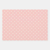 Twee Toon Elegante Champagne Roze & Witte Polka Do Inpakpapier Vel (Voorkant 3)