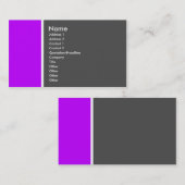 Twee toon (Paars en grijs) - Gepersonaliseerd Visitekaartje (Voorkant / Achterkant)