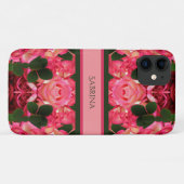 Twee toonroze rozen Abstracte olie afdrukken Case-Mate iPhone Case (Achterkant (horizontaal))