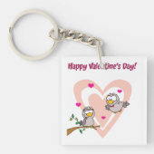 Twee Tortelduifjes Sleutelhanger (Voorkant)