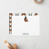 Twee tortelduiven, aangepast notitiekaartje (Voorkant / Achterkant in situ)