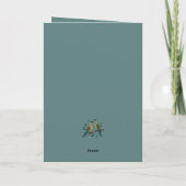 Twee tortelduiven knippen stencil retro stijl 3 ui kaart (Achterkant)